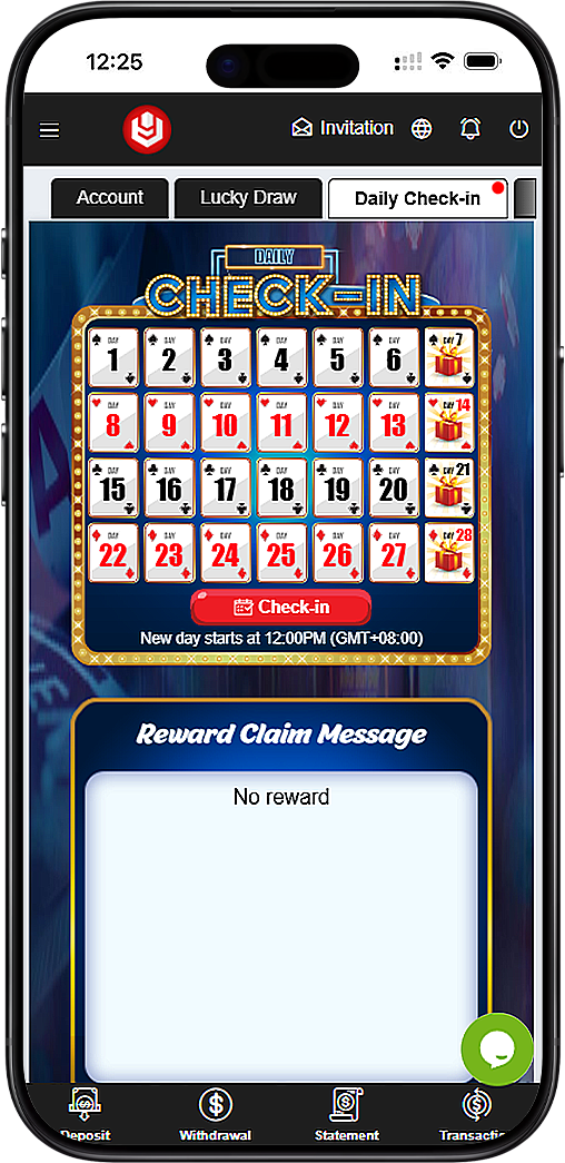 U9Play Web Daily Check-In Mobile